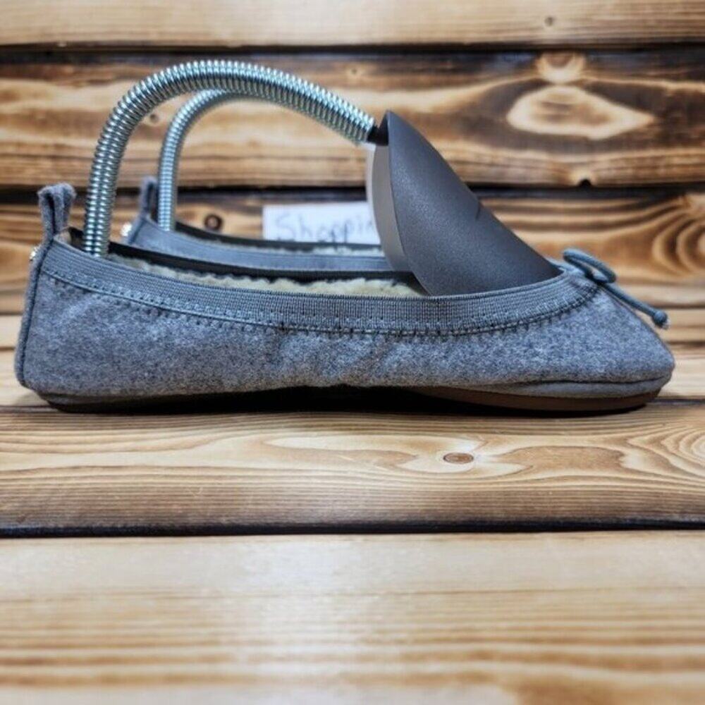Yosi Samra Sandrine Size 6 Grey Ballet Flats w/ Dust Bag Foldable Travel Shoes